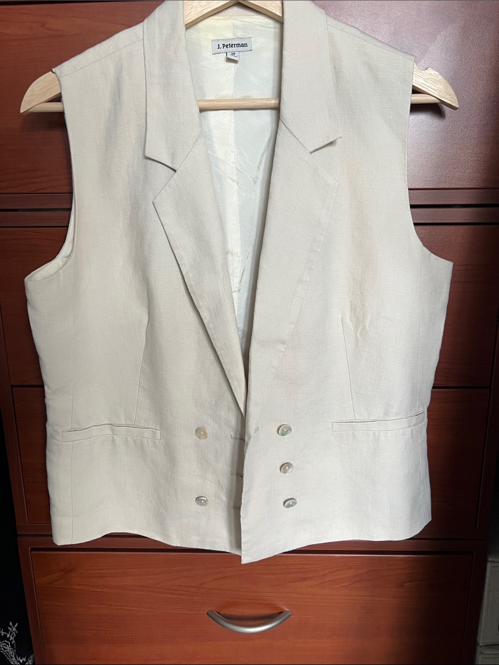 J. Peterman linen Vest